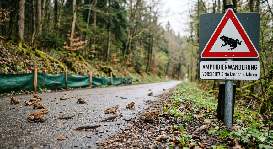 Frösche, Kröten und Molche werden wieder aktiv